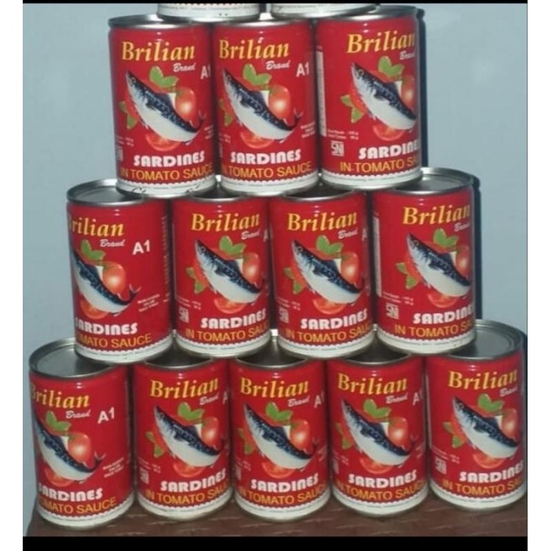 

sarden brilian saus tomat kemasan 155 gr paket 10 kaleng murah berkwalitas