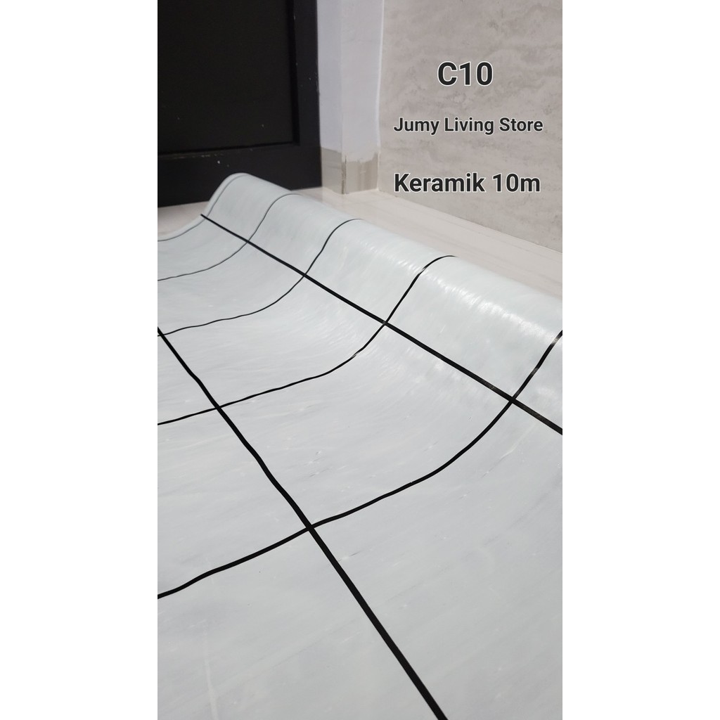 Jual Karpet Plastik Vinyl 1 ROLL (15 meter) Untuk Alas Meja dan Lantai - C10 (10 Meter)