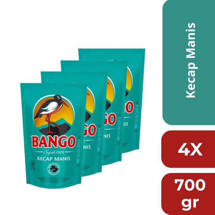 

Bango Kecap Manis Kemasan Pouch Refill 700gr Isi 4