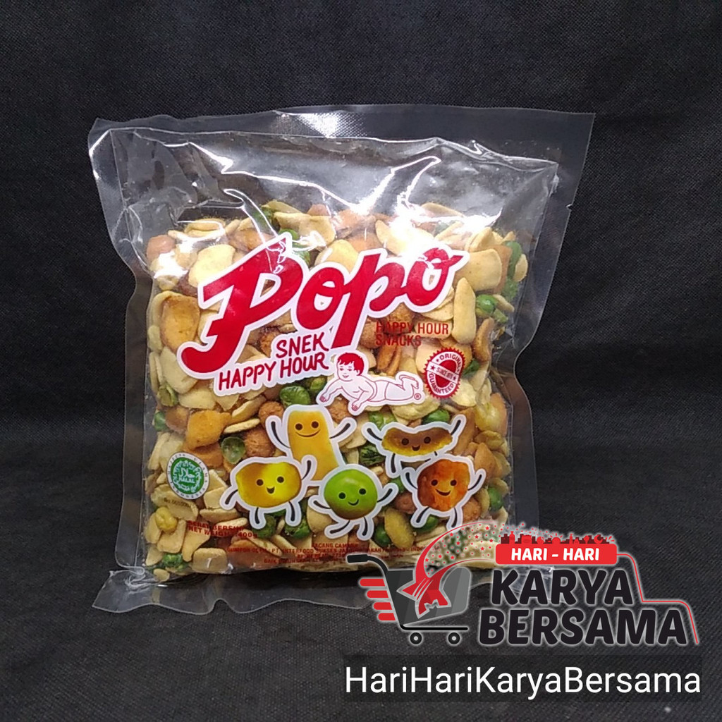 

MAKANAN RINGAN CEMILAN KACANG POPO MURUKU HAPPY HOUR SNACK 400GR