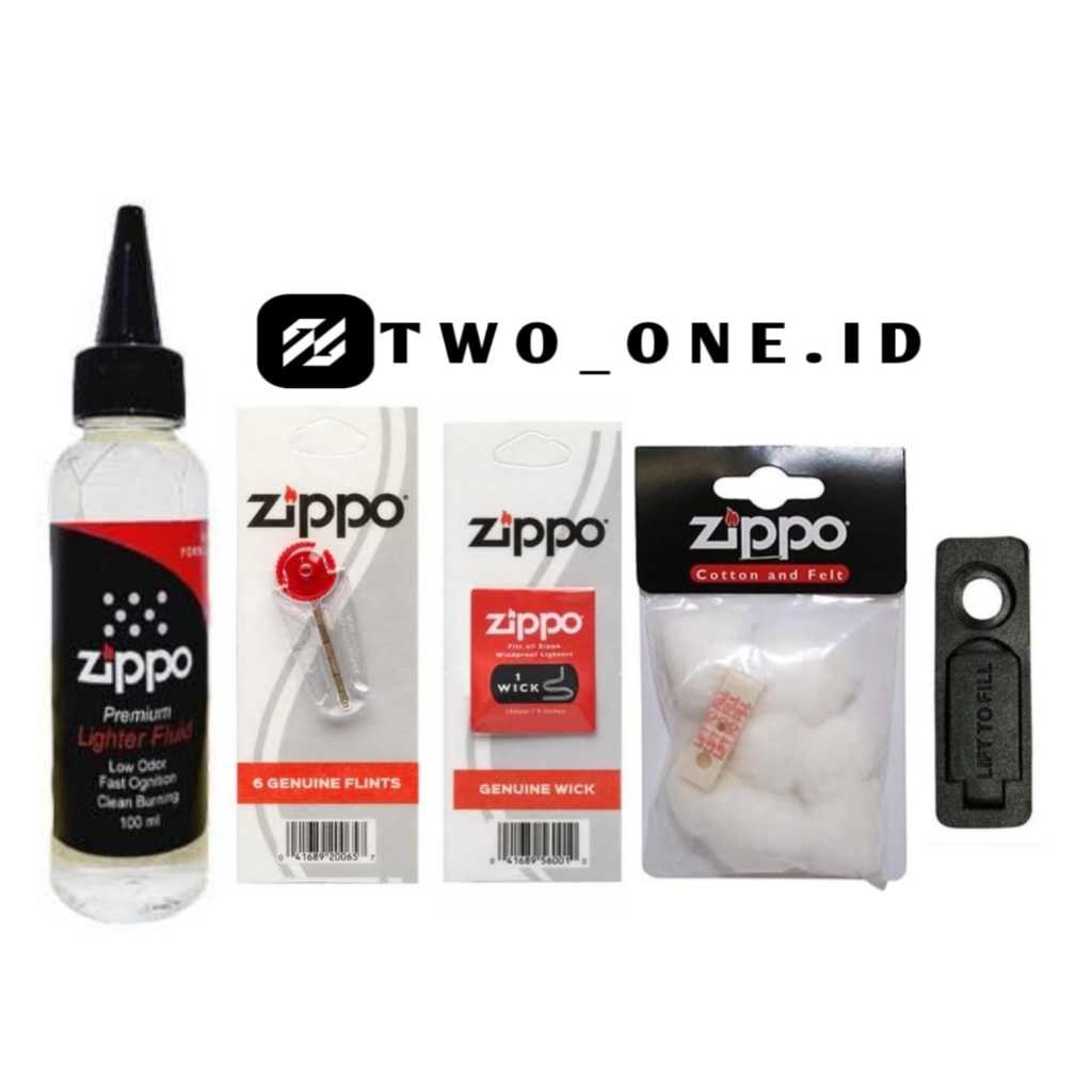 Paket Super Hemat Isi Ulang Korek Api Zipo Isi Ulang Minyak 100ml Plus Batu Zippo Ori Plus Kapas Zip