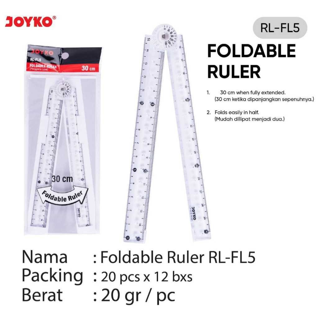 

Foldable Ruler Penggaris Lipat Joyko RL-FL5