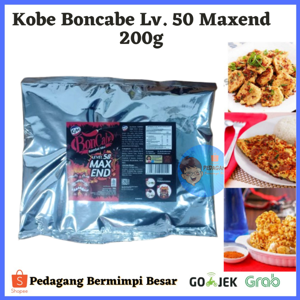 

Kobe Boncabe Lv. 50 Maxend 200g/ Boncabe Level 50/ Sambal Tabur/ Bubuk Sambal Tabur PEDAS