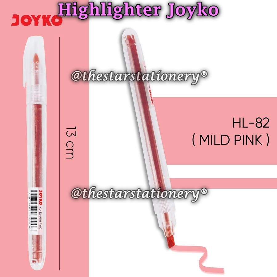 

(1 Buah) GROSIR Highlighter JOYKO HL-82 Mild Pink / Highlighter Penanda Berwarna Joyko HL-73 ~ 84