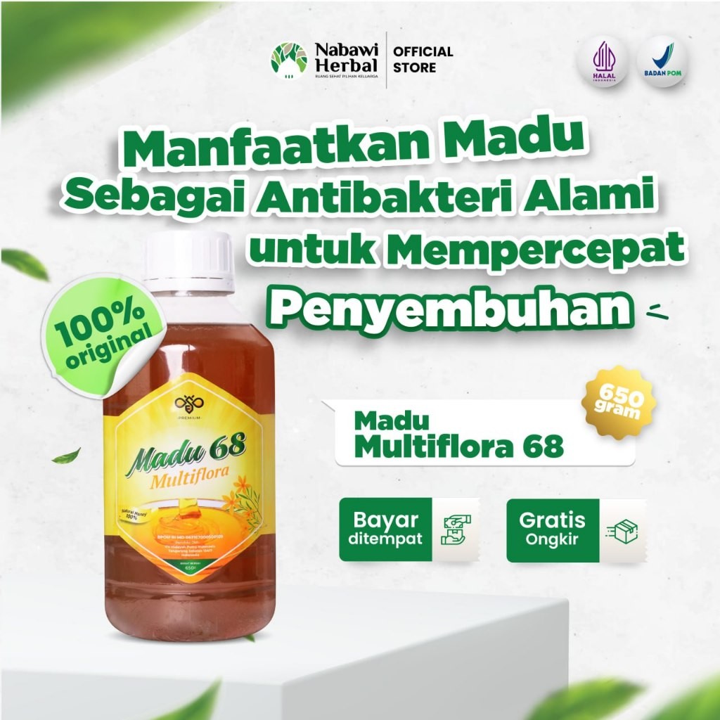 

Madu Multiflora 650Gr - Madu 68 Free Jahe Merah Hidayah 1 Pcs