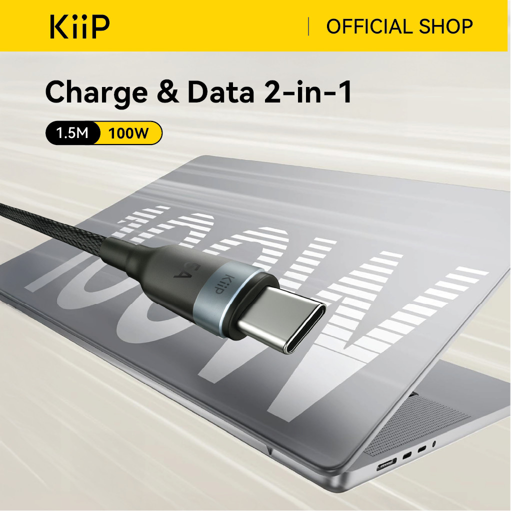 KiiP Cable S6 Fast Charging Kabel Data Type-C to Type-C 100W PD QC 3.0