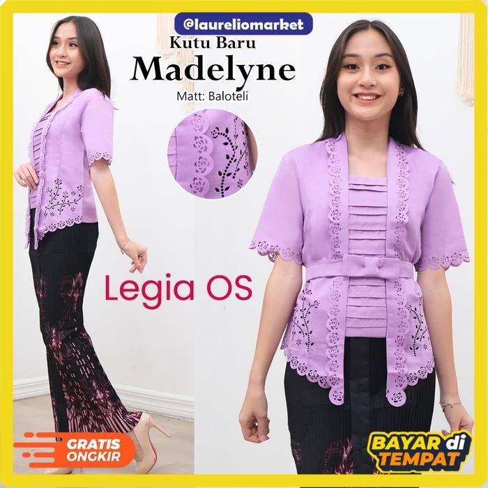 

Atasan Kebaya Encim Kebaya Modern Kutu Baru MADELYNE kebaya graduation - PUTIH, M