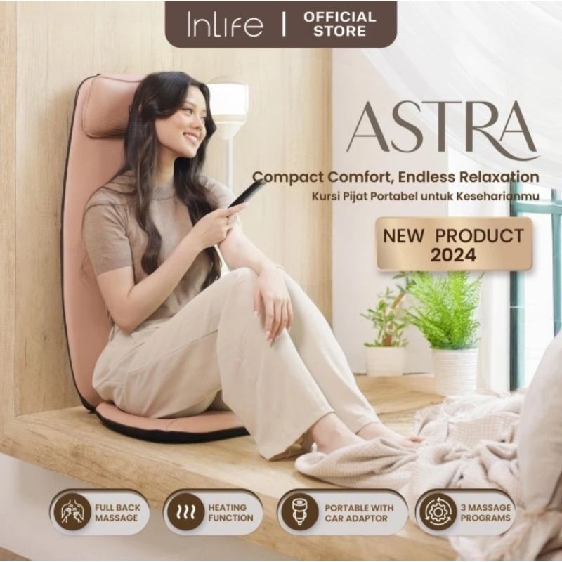 kursi pijat portable advance inlife astra - kursi pijat portable - matras pijat