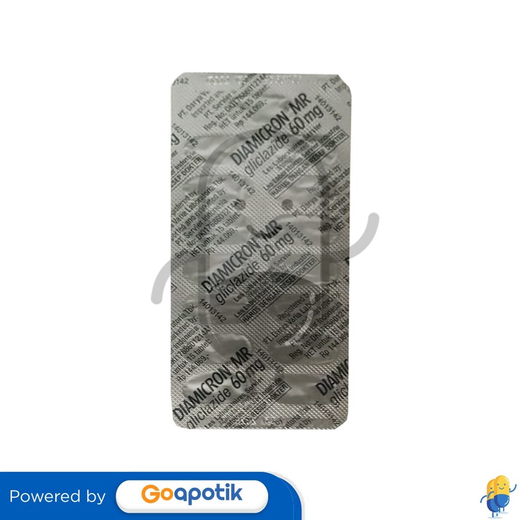 Diamicron Mr 60 Mg Blister 15 Tablet