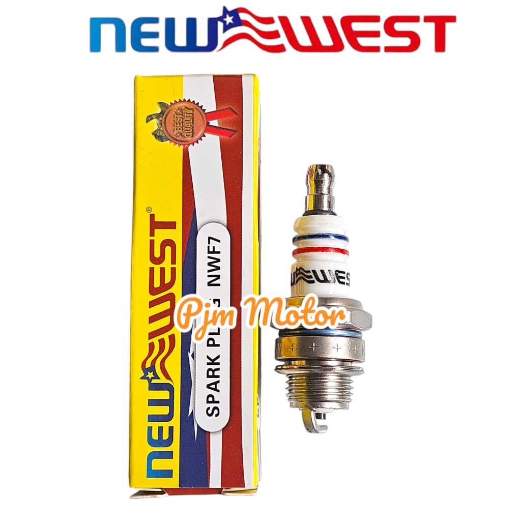 

NEW WEST SPARKPLUG busi mesin potong rumput dan chain saw senso sinso pompa hama NW7F 318 328 338 368 TL33 5200 5500 5800 528 628 TU26 3WZ4 amplas