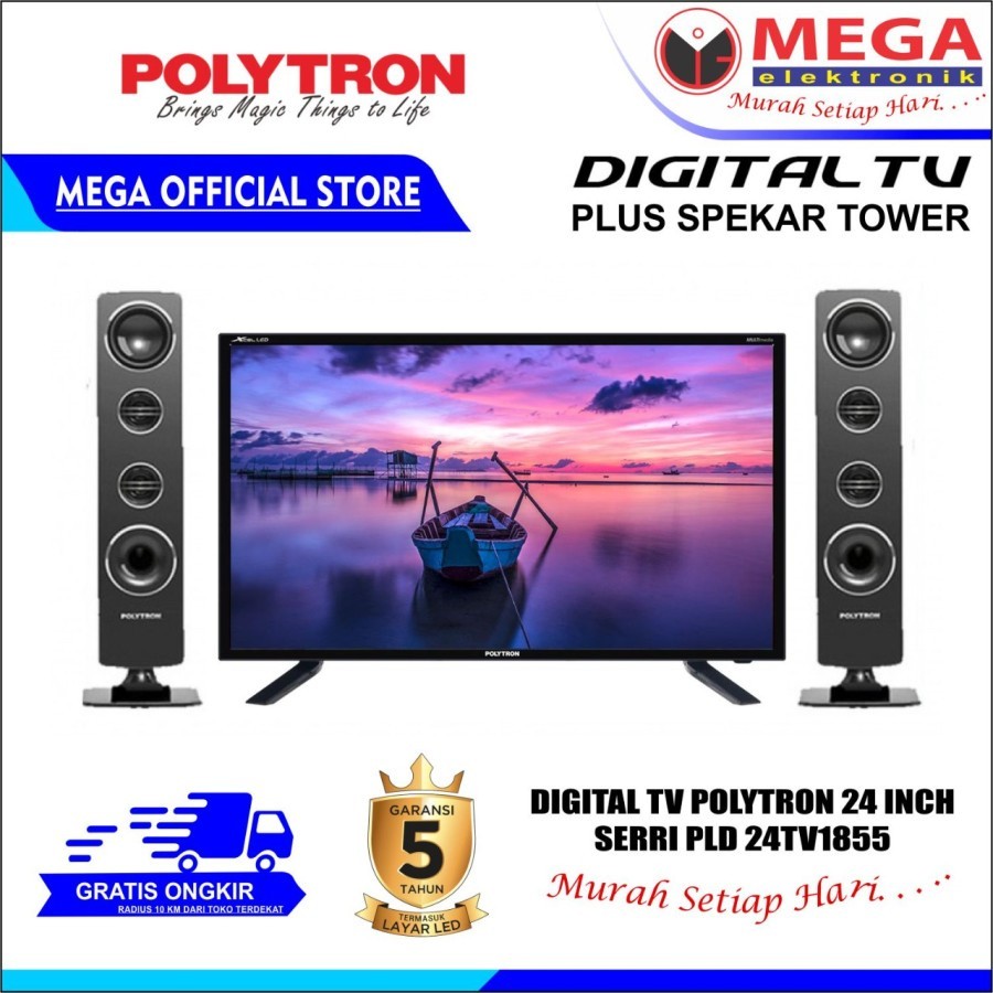 LED  POLYTRON  PLD-24TV1855 / PLD 24TV1855 DIGITAL TV 24 INCH