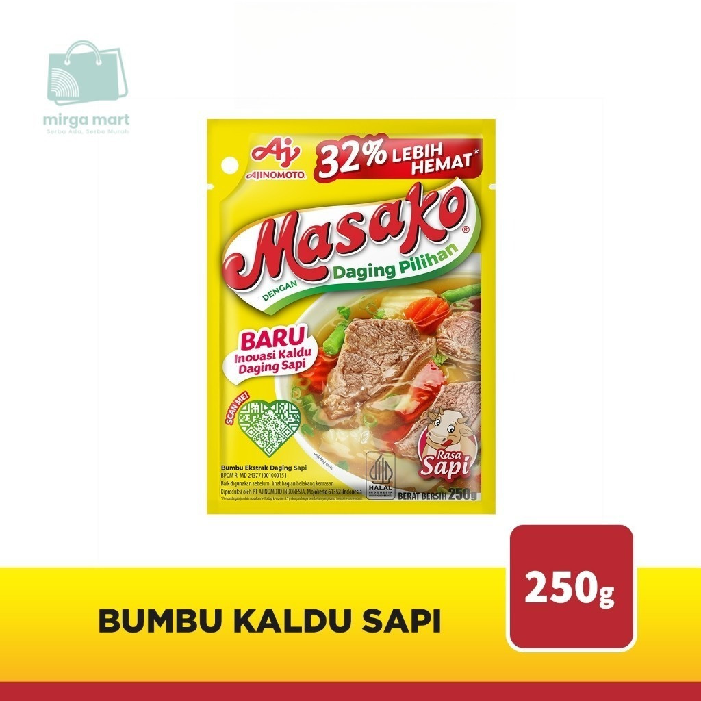 

Masako® Bumbu Kaldu Sapi Ekstrak Daging 250g