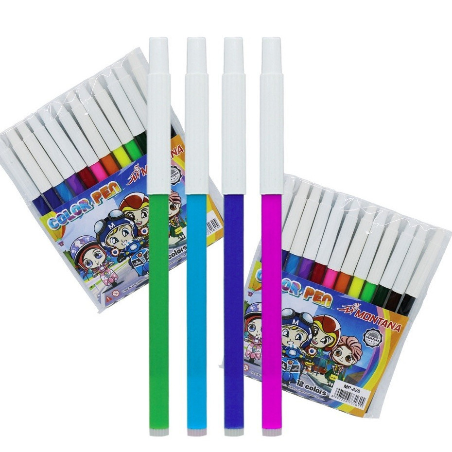 

MD Pensil Cat Air Spidol 12 Warna / Color Marker Montana