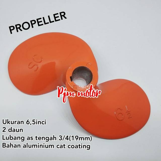 

Propeller Kipas Baling Baling Kapal Perahu Sampan 6.5 inci amplas