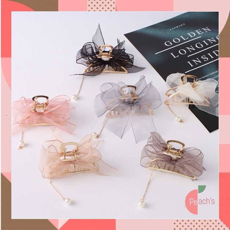 PEACHs - F6513 Jedai Pita Logam Mutiara / Jepitan Rambut Wanita