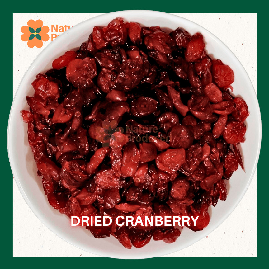 

Nature Produced Dried Cranberry Premium – Buah Cranberry Kering | Tinggi Antioksidan & Vitamin C | Camilan Sehat