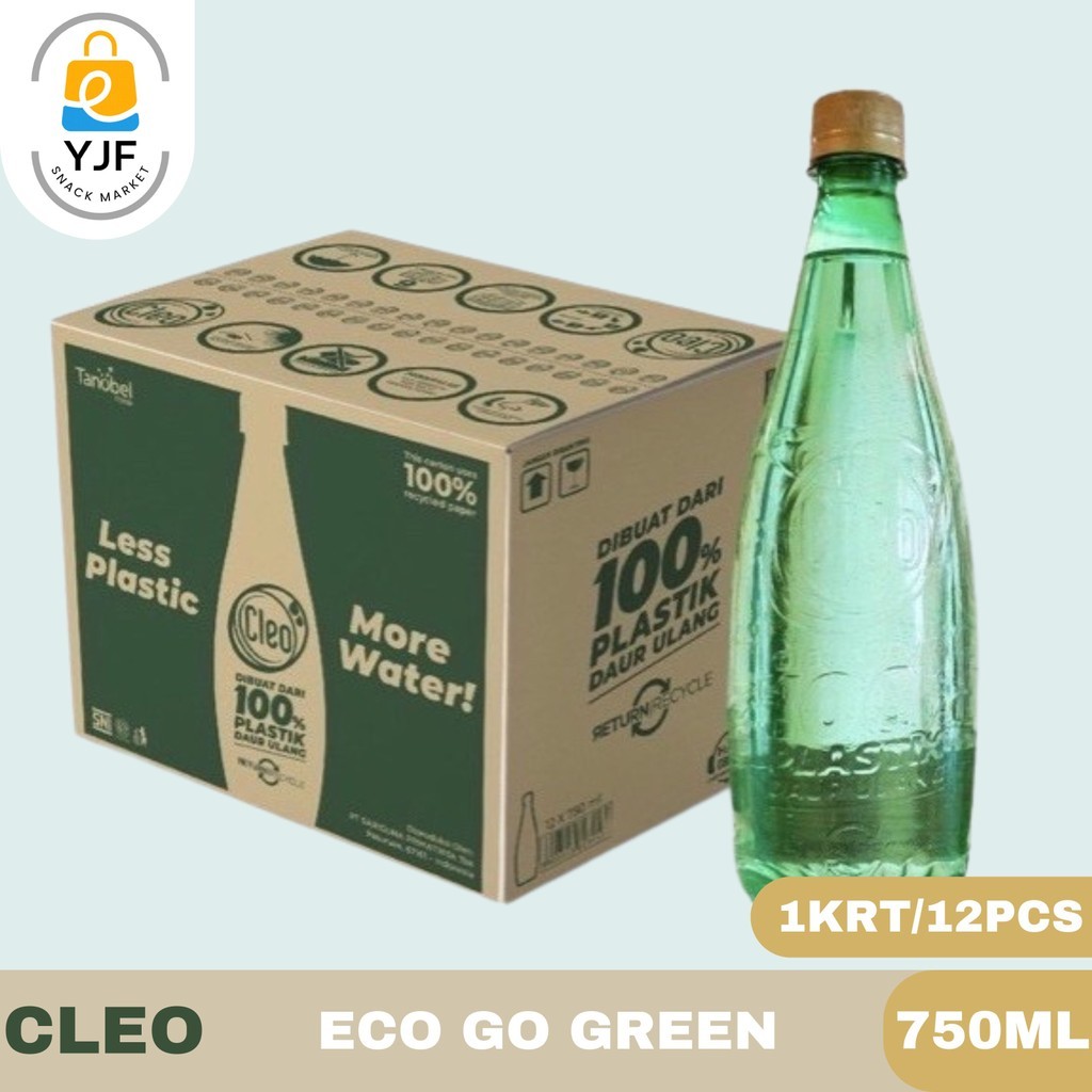 

Cleo Eco Go Green / Air Mineral / Air Minum Botol Hijau 750ml 1 Crt/12PCS