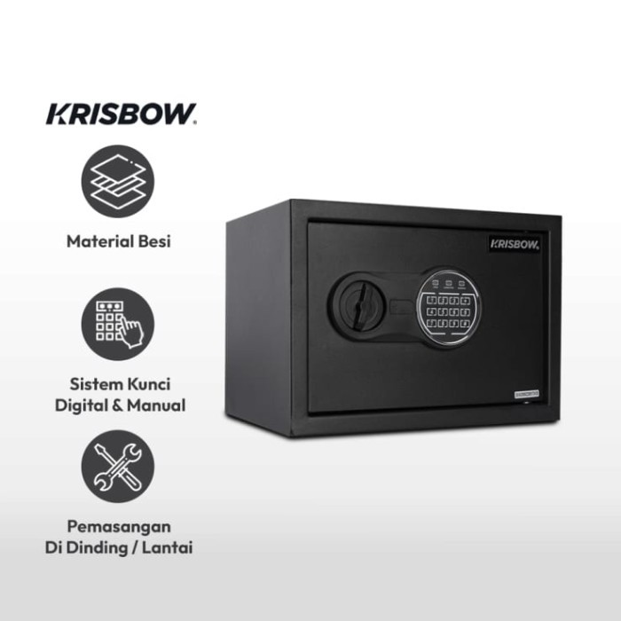 KRISBOW Brankas Besi Digital 20SCE Kunci Digital dan Manual