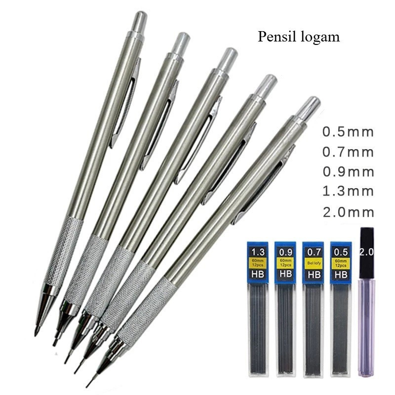 

Dewi Aksesoris-Mudah digunakan Pensil Mekanik 0.5 / 0.7 / 0.9 / 1.3 / 2.0mm Pensil Logam Gambar SEKOLAH DASAR KELAS