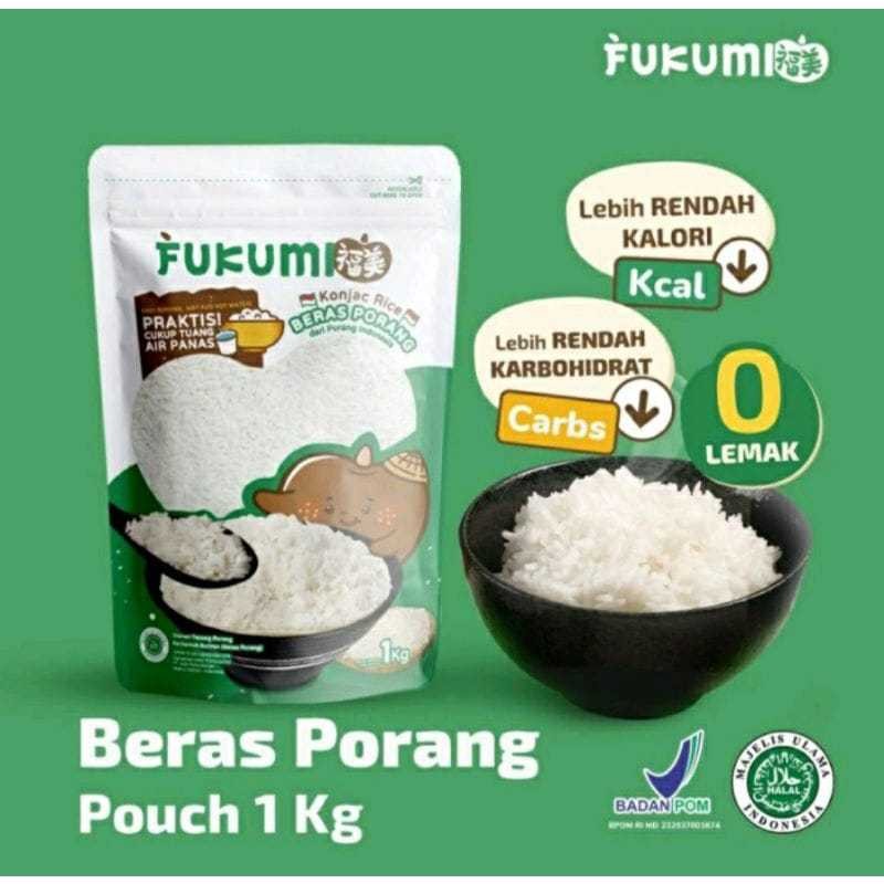 

BIG SALE !!! FUKUMI | Beras Porang - 1KG Beras Diet Beras Pulen| Shirataki Rice