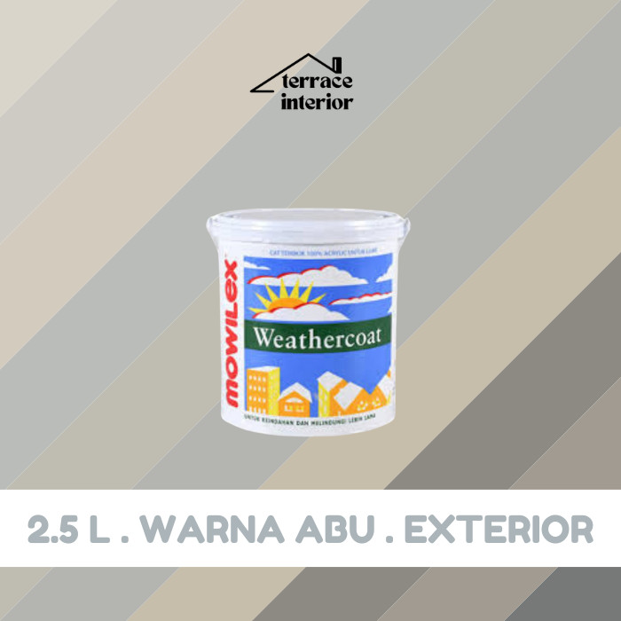 Cat Tembok Mowilex Weathercoat Abu 2.5 L