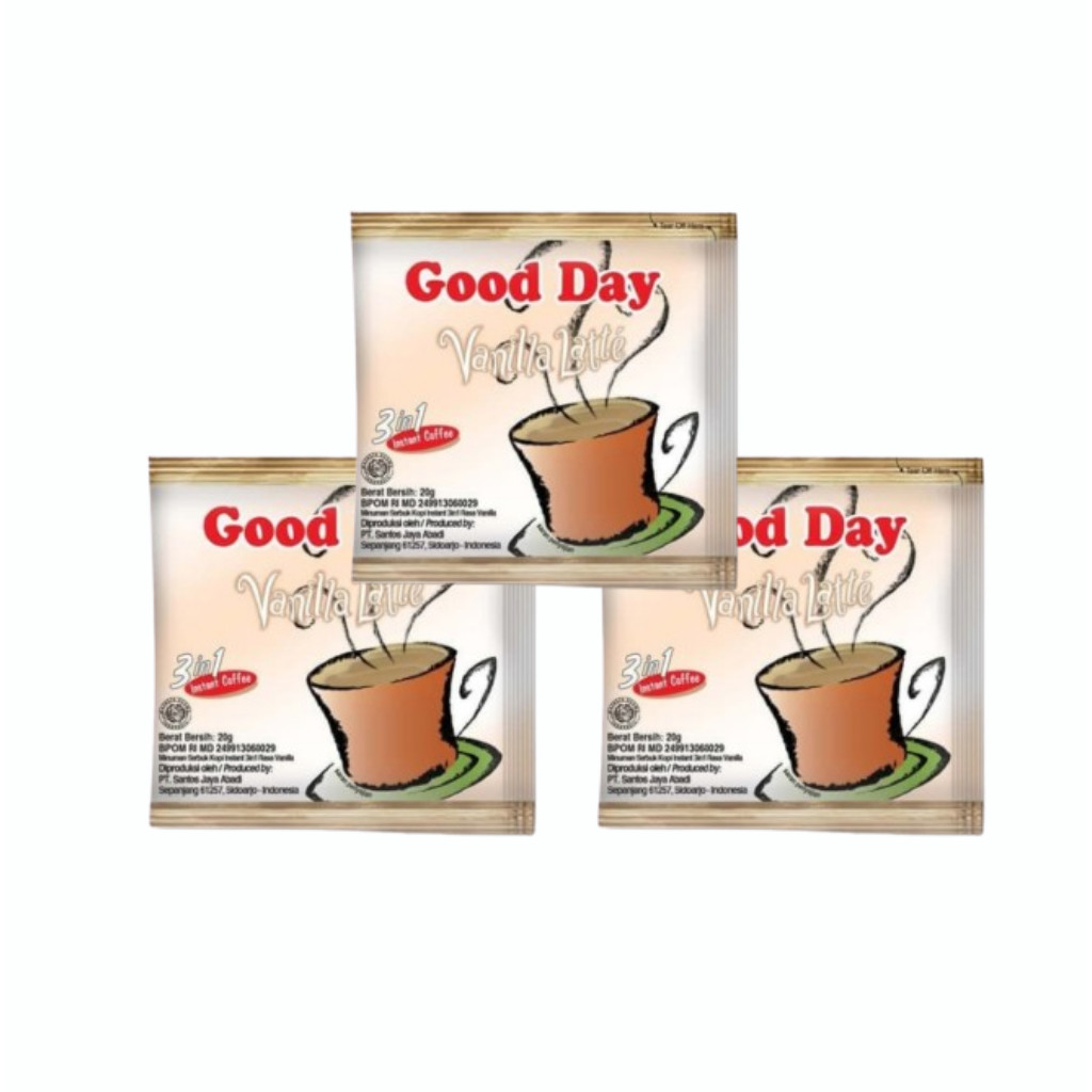 

Minuman Good Day VANILLA LATTE 1 Renceng 10 pcs