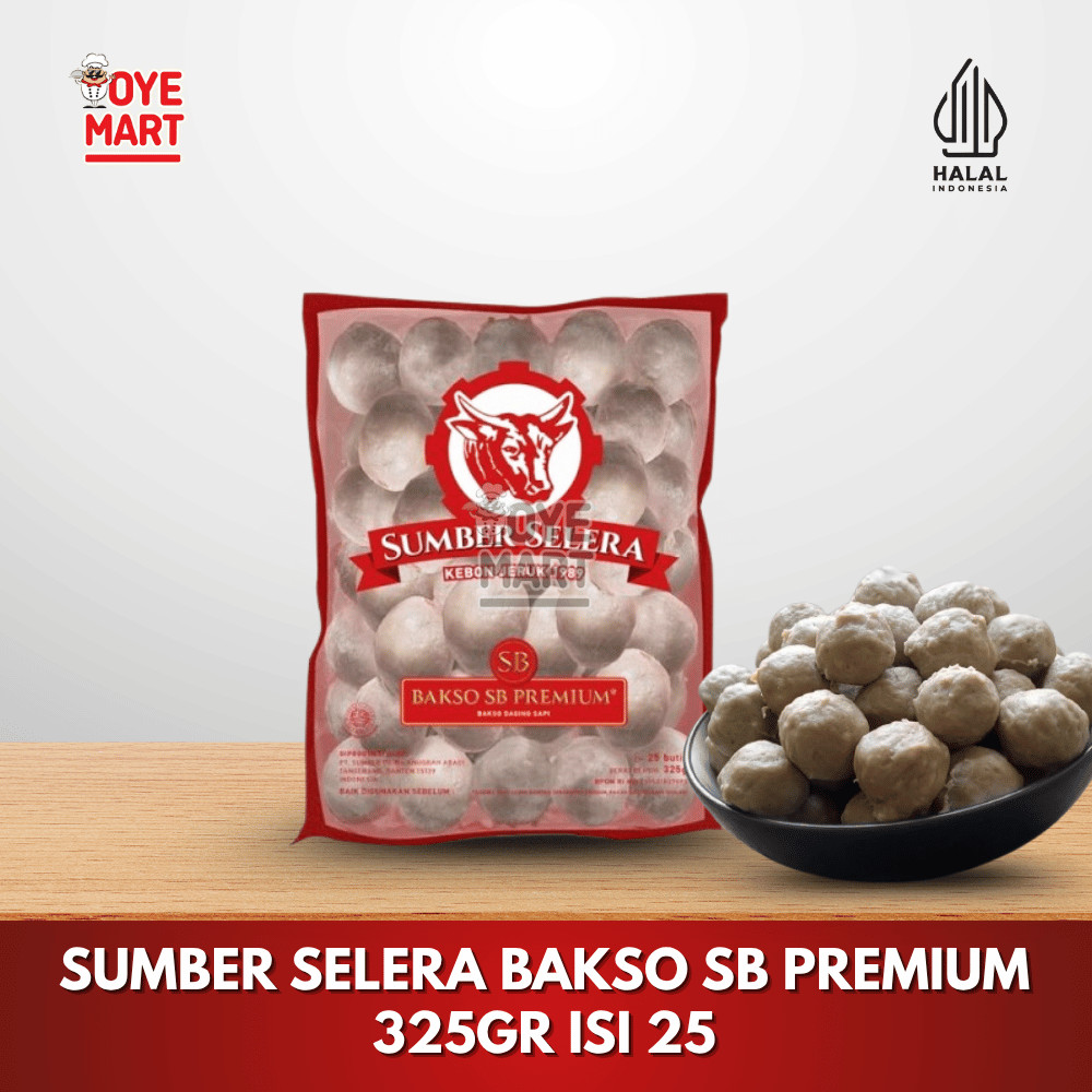 

SUMBER SELERA BAKSO SB PREMIUM 325GR ISI 25/BAKSO SAPI