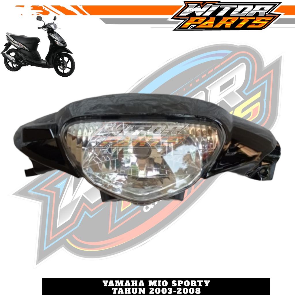 Batok Kepala Depan Mio Sporty Plus Reflektor Lampu Depan Hitam / Batok Depan Mio Sporty Plus Lampu H