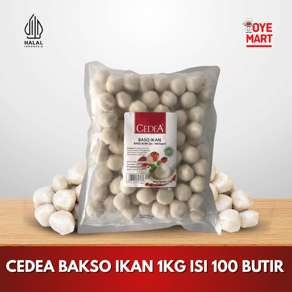 

CEDEA BAKSO IKAN 1KG ISI 100 BUTIR/BASO IKAN