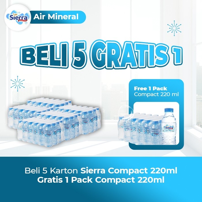 

Sierra Compact 220ml (5 Pack Gratis 1 Pack Sierra Compact 220ml)