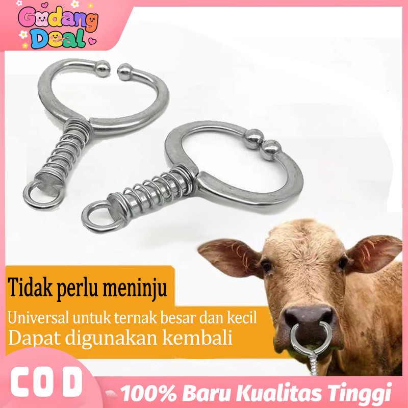 Bull Ring Bahan Stainless Steel Banteng Sapi Hidung Cincin Anting Hidung Sapi Besi Hidung Sapi