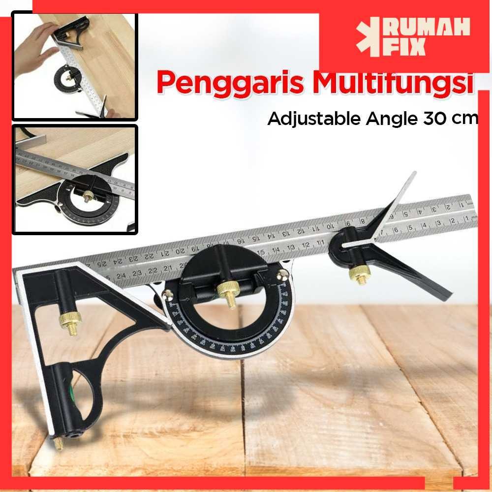 

Penggaris Sudut Adjustable Angle Ruler 30cm Presisi