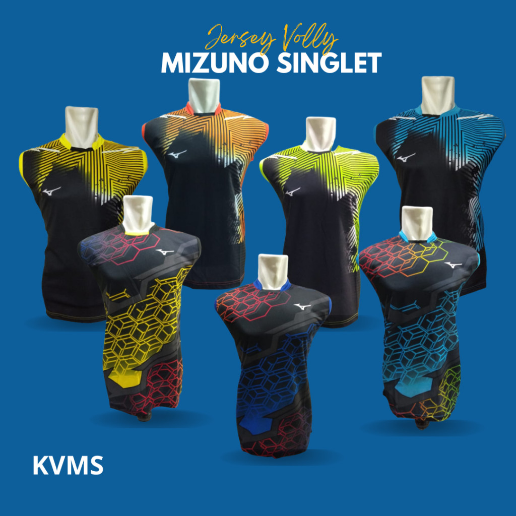 KVMS Kaos baju jersey Voli Mizuno Singlet volly
