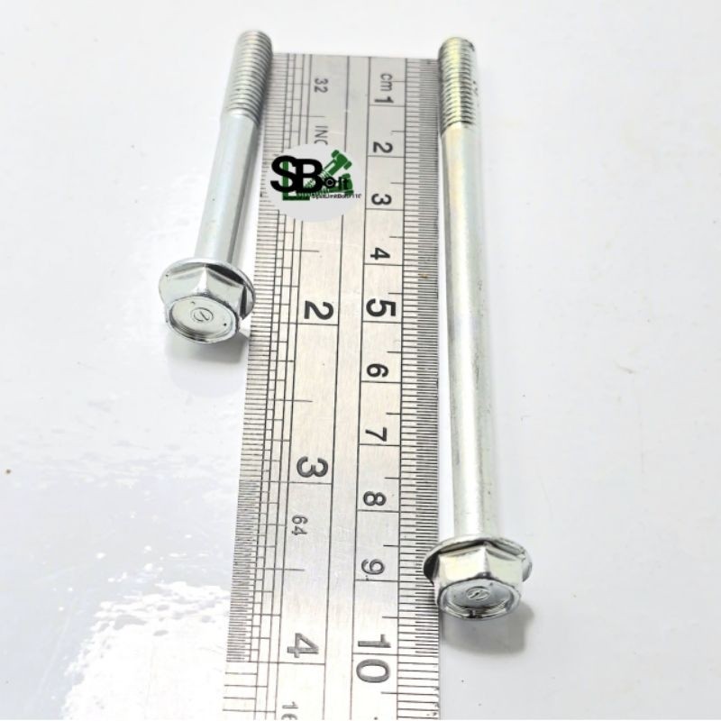 Baut Bolt Flange topi 10 panjang 9cm 6X90 original
