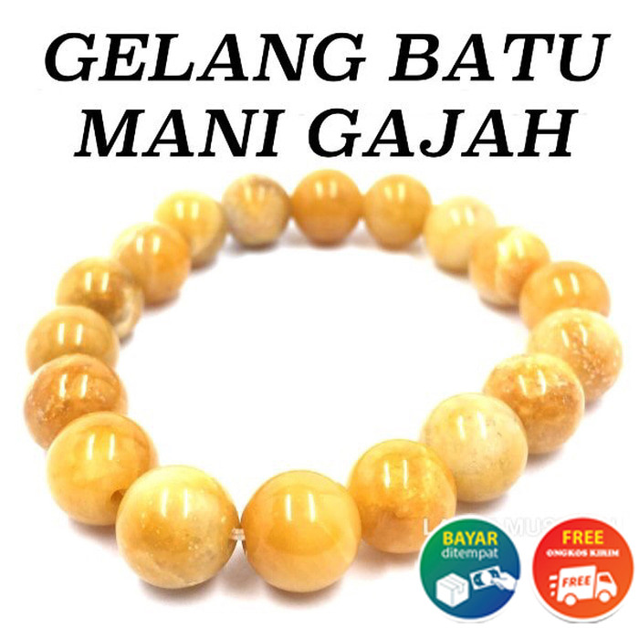 GELANG BATU MANI GAJAH ASLI NATURAL GELANG PRIA WANITA