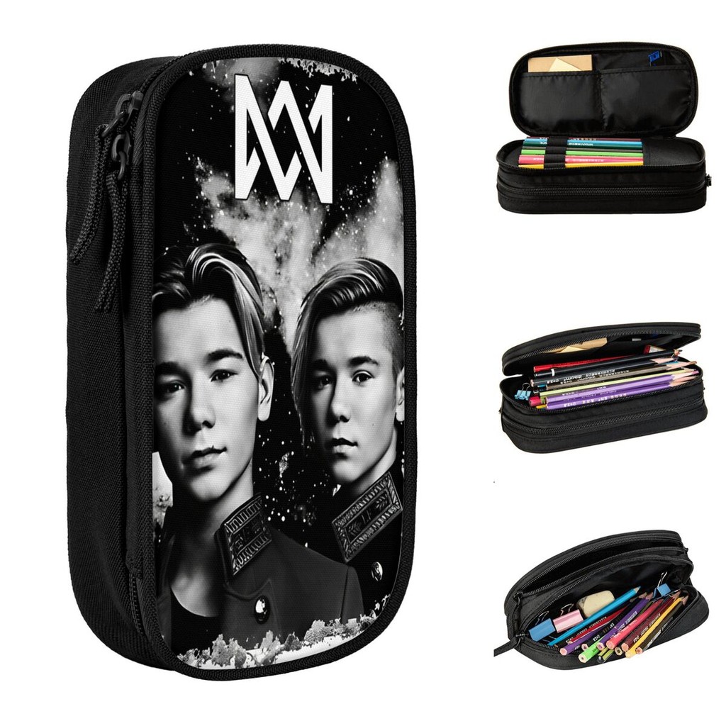 

Marcus And Martinus Poster Pencil Case Unforgettable Tour Pencil Pouch Pen Box for Student Big Capacity Bag School Accessories