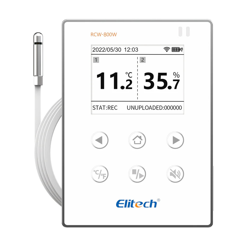 

RCW-800W Elitech Temp & Humidity Data Logger Wifi Bluetooth Cloud