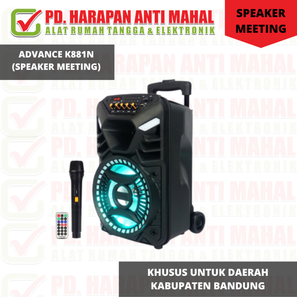 ADVANCE K881N (SPEAKER MEETING)/Speaker Advance K881 N K881N V3 Meeting Bluetooth Portable 8Inch/Adv