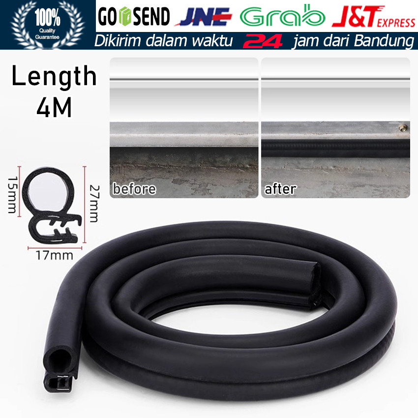 Strip Penyegelan Pintu Rana Rol 4 Meter / Karet Seal Rolling Door