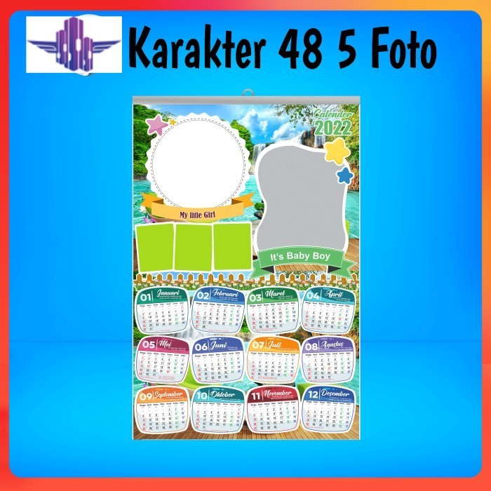 

Cetak Kalender Dinding Custom Foto Karakter Art Paper Part 2 - K-48