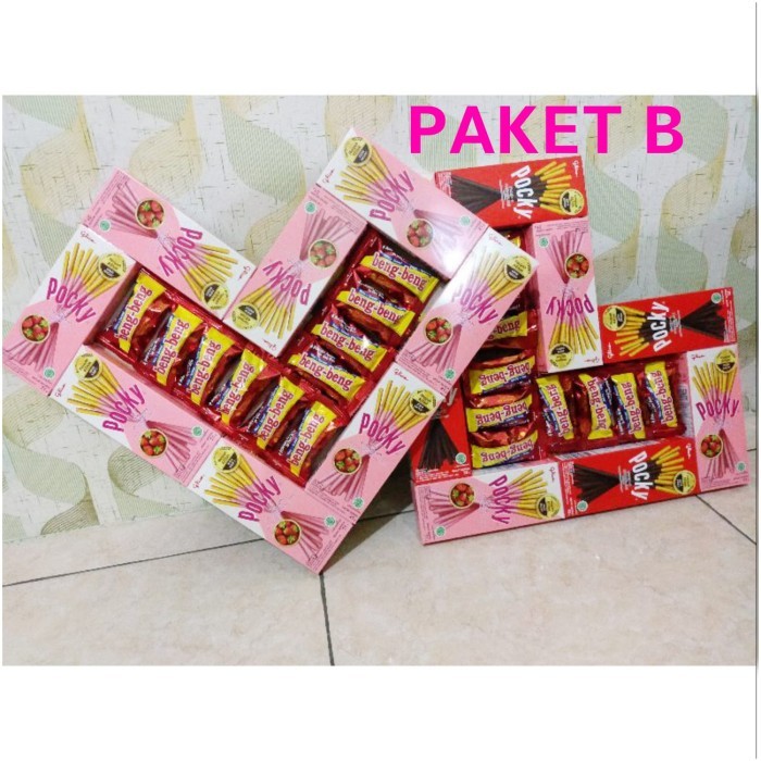 BUKET POCKY LOVE / BUKET LOVE / SNACK LOVE / POCKY BENTUK LOVE - paket C