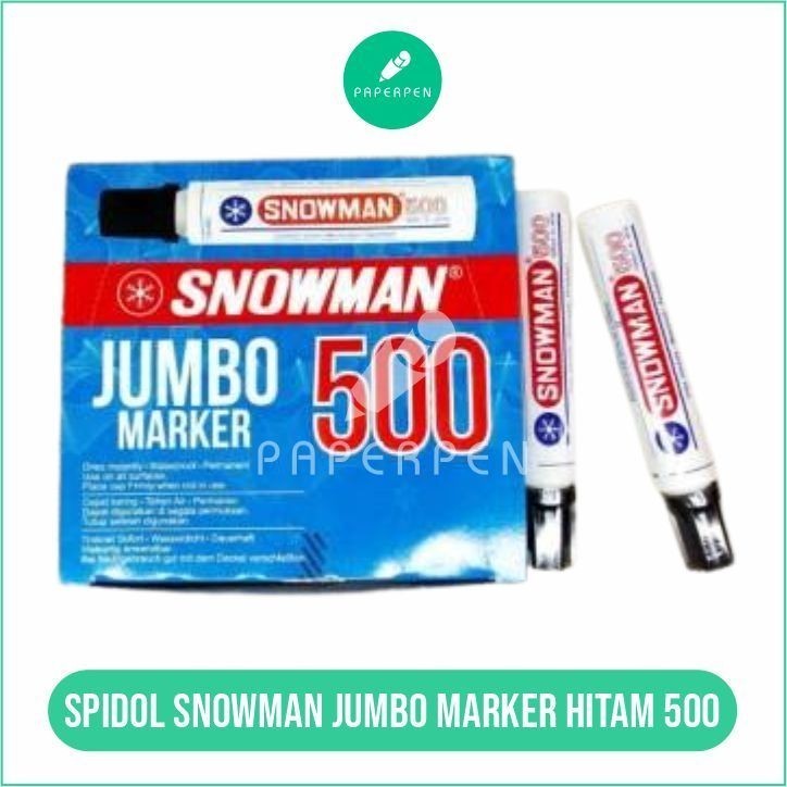 

(SN.ATK) Spidol Snowman Jumbo Marker Hitam 500