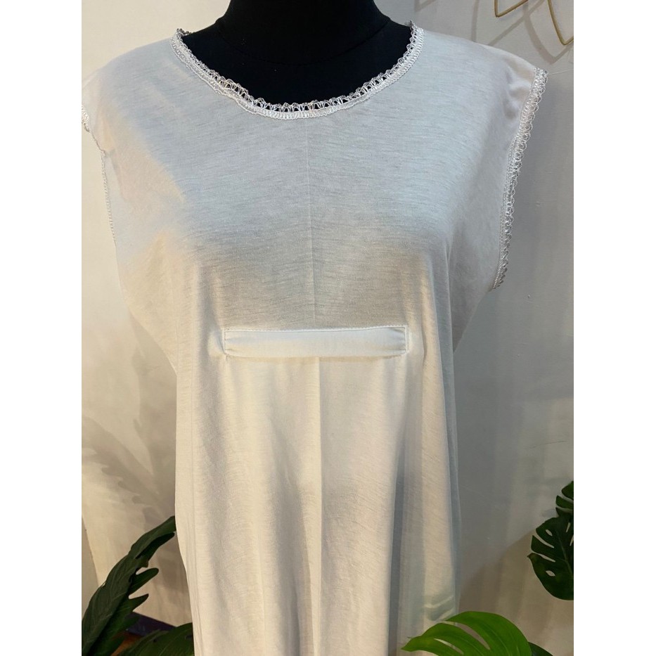 Daleman gamis/singlet umroh haji wanita/manset panjang daleman gamis - L