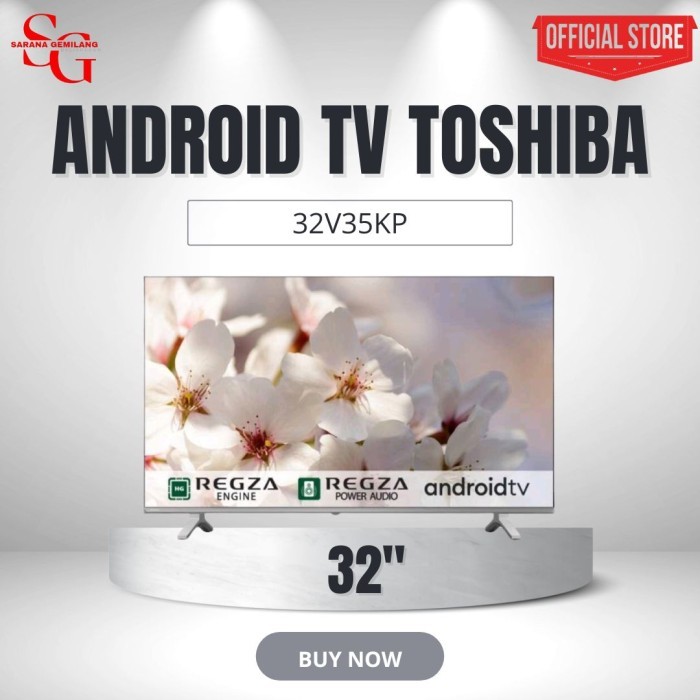 LED TV TOSHIBA 32V35KP 32 INCH ANDROID TV  FREE BRACKET
