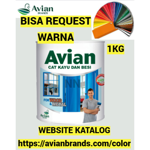 CAT KAYU BESI AVIAN 1KG ANTI KARAT RAYAP PINTU JENDELA KUSEN BESI GALVANIS ALUMINIUM ALUMUNIUM