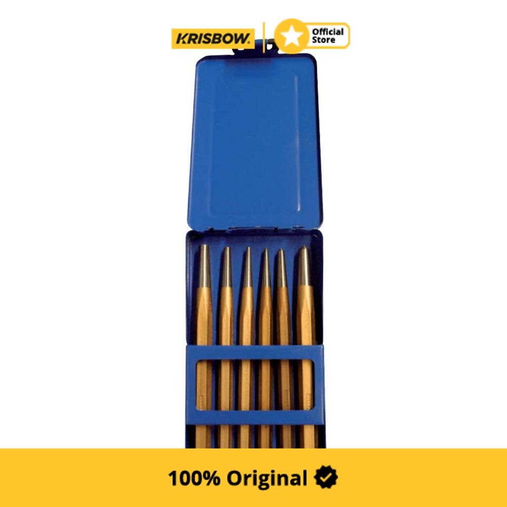 Krisbow Set Center & Taper Punch 6 Pcs