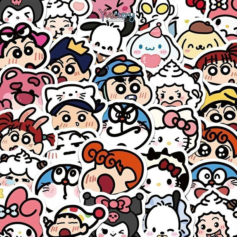 

❤️COD Stiker Kartun Sanrio Stiker Scrapbook DIY Lucu Stiker Dekoratif Telepon-Yy