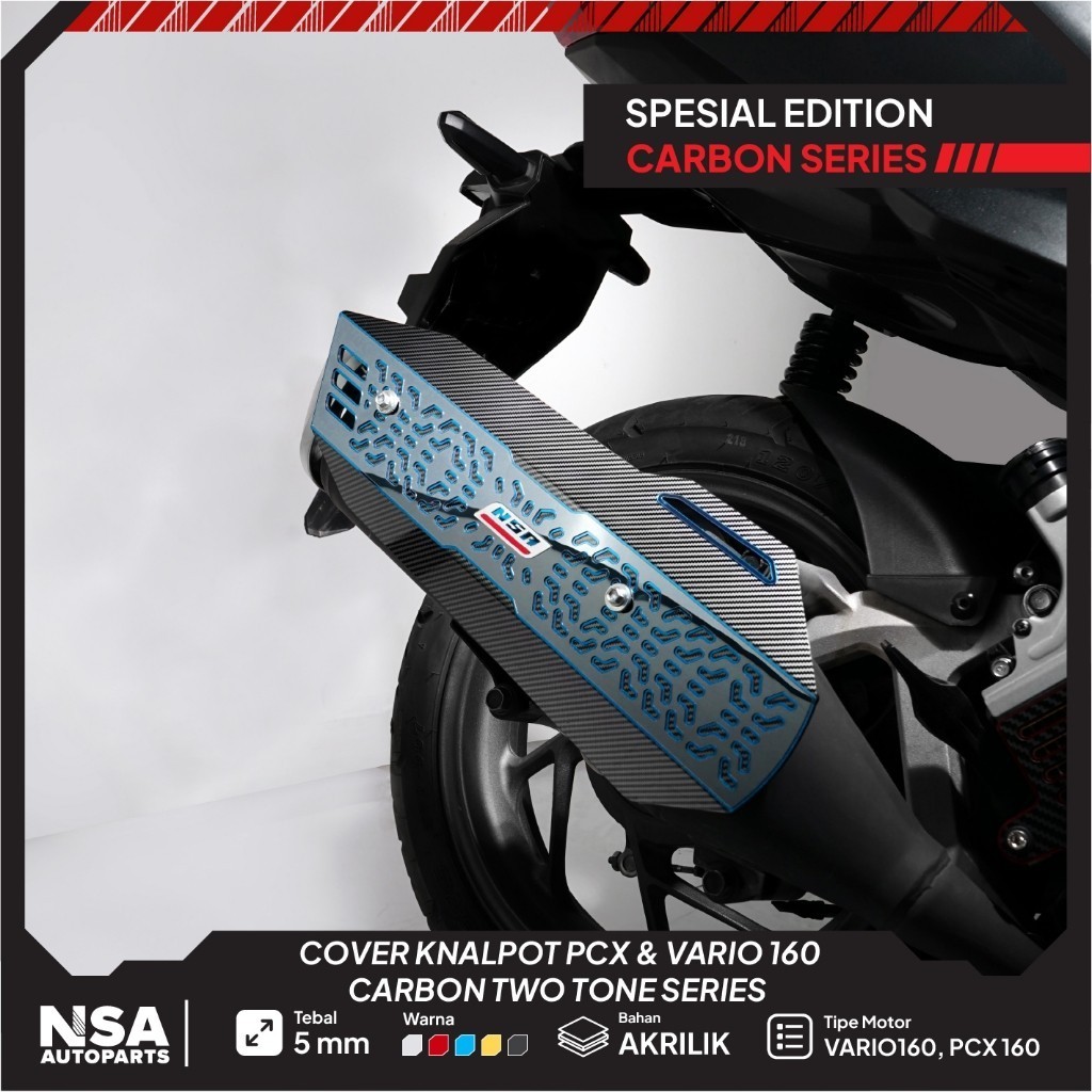 Tutup Cover Knalpot VARIO 160, PCX 150/160 Knalpot Aksesoris Variasi Modifikasi Knalpot HONDA NSA