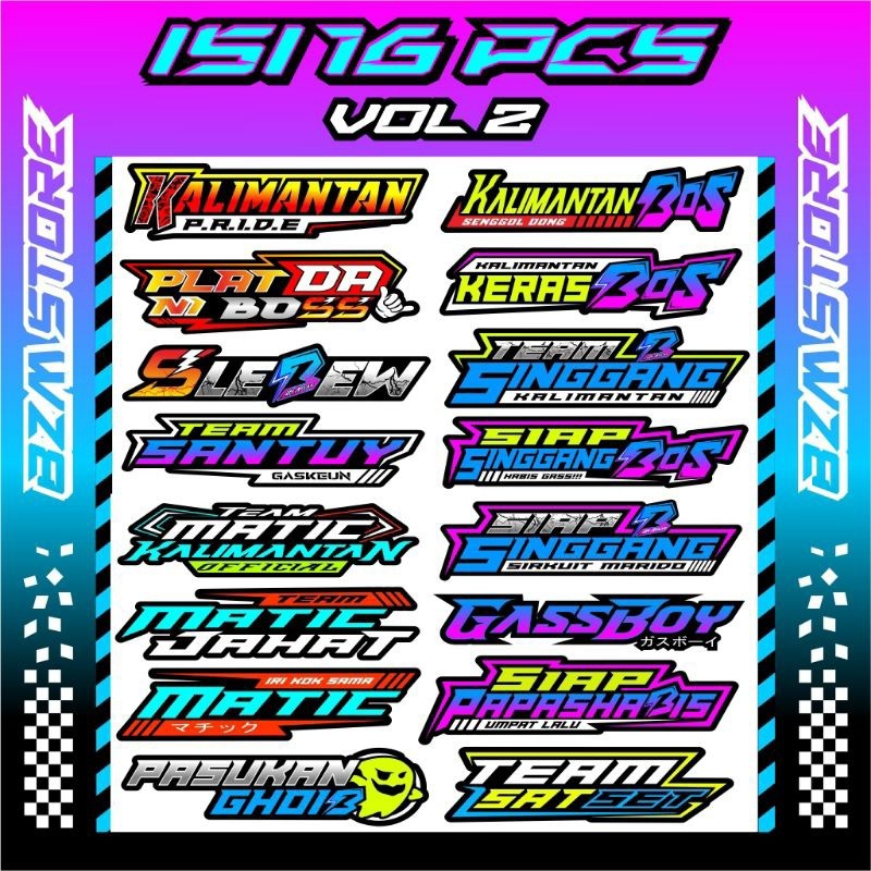 

Stiker Isi 16pcs Vol2 Original