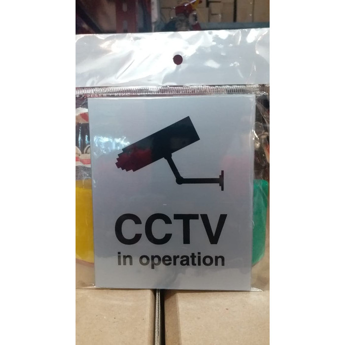 

JUAL SIGN LABEL STICKER CCTV IN OPERATION UK 12X10CM